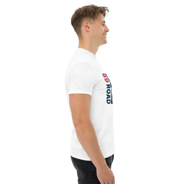 T-shirt classique 69 Road Direction de la collection USA de Beauf Mode, vue de profil droite