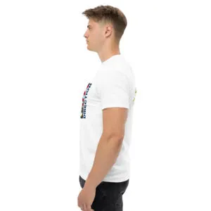T-shirt classique 69 Road Direction de la collection USA de Beauf Mode, vue de profil gauche