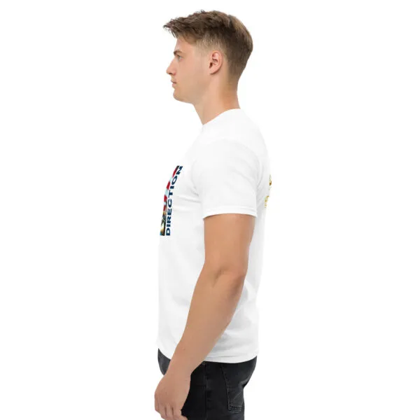 T-shirt classique 69 Road Direction de la collection USA de Beauf Mode, vue de profil gauche