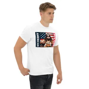 T-shirt classique American Dream de la collection USA de Beauf Mode, vue de trois quarts droite