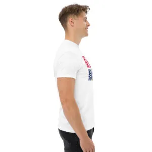 T-shirt classique Gode Save The Queen de la collection British de Beauf Mode, vue de profil droite