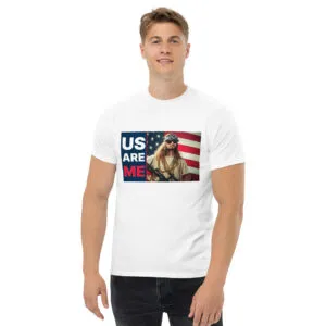 T-shirt classique US Are Me de la collection USA de Beauf Mode, vue de face